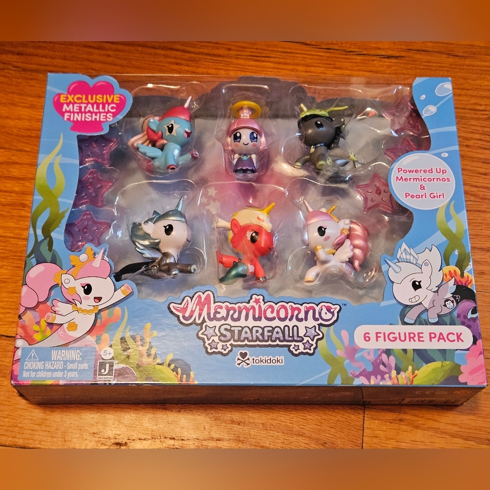 Tokidoki Mermicorno Starfall 6 Figure Set with Metallic Colors